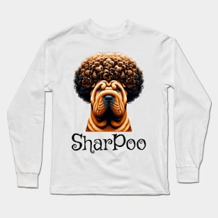 When you have a Sharpei crossed with a fancy Poodle, you get a Sharpoo Long Sleeve T-Shirt